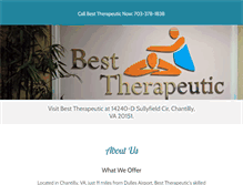 Tablet Screenshot of besttherapeuticva.com